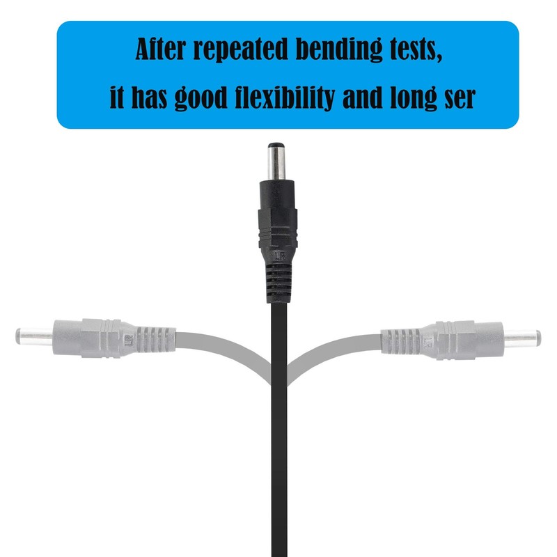 GINTOOYUN DC Y Splitter Cable 1 Male to 2 Female,5.5mm x 2.1mm Power Black gallery