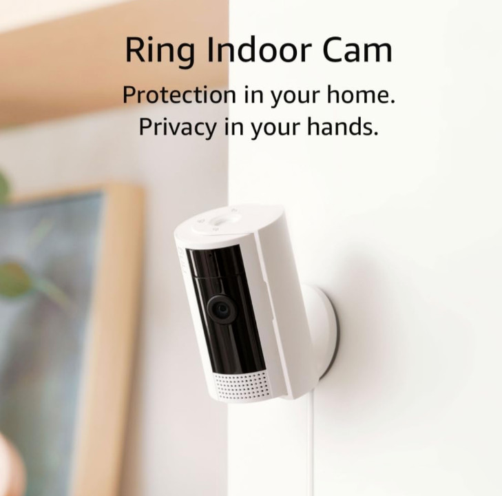 Ring Indoor Cam, white, and Ring 10 ft Power Adapter, New gallery