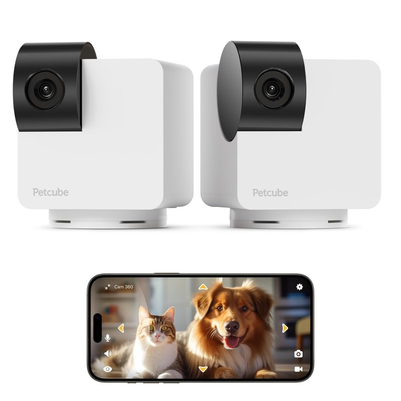 Petcube Cam 360 The Pack of 2 Camera | Ultimate Interactive WiFi Pet and Home…