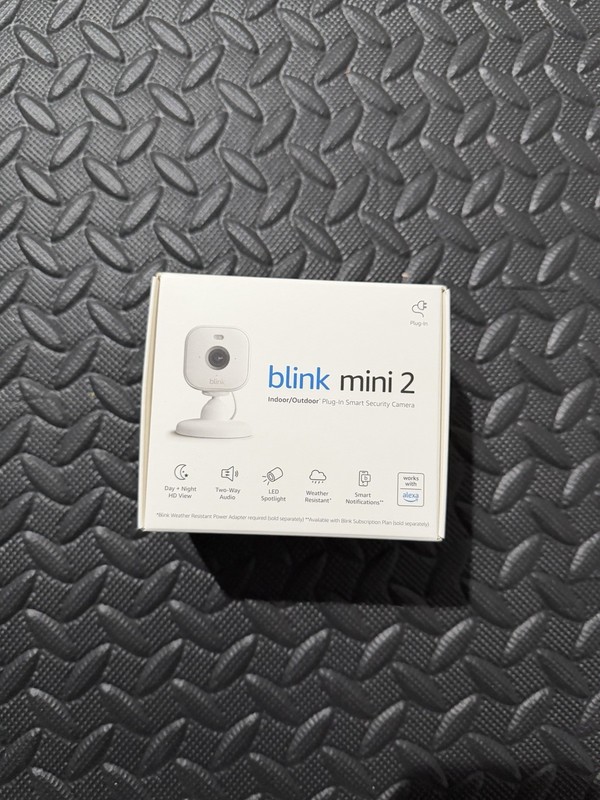 White Blink Mini 2 Indoor Outdoor 1080P Plug-in Smart Security Camera New 1 Unit