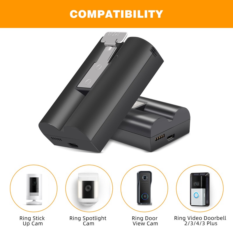 2 x Genuine Rechargeable Battery V4 Ring Video DoorBell 2 3 4 3Plus Stick Up Cam gallery