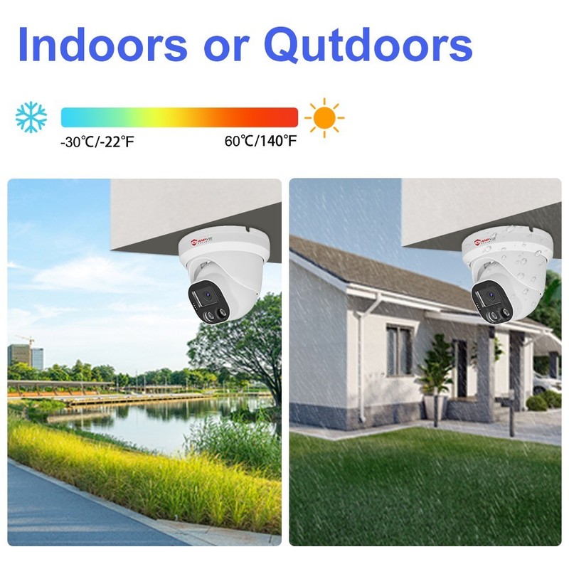 Anpviz 8MP AI Human/Vehicle Detection PoE Turret IP Camera, for Outdoor Indoor gallery