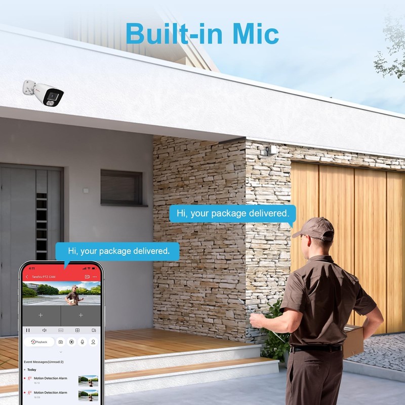 4MP PoE Security IP Bullet Camera with Microphone/Audio Outdoor gallery