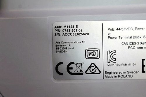 Axis M1124-E Network Surveillance Camera 0748-501-02 Tested Used gallery