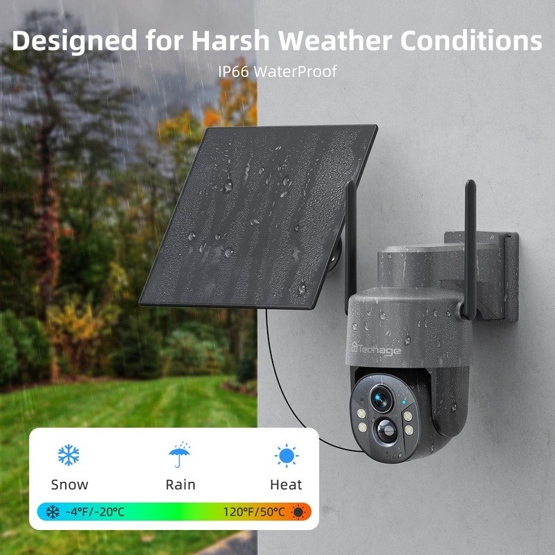 Camaras De Seguridad 2.5K 4G LTE Para Casa Exterior Inalambricas Con Panel Solar gallery