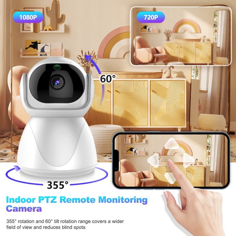 1080P Pan/Tilt Security WiFi Camera Motion Detection Night Vision Surveillance gallery