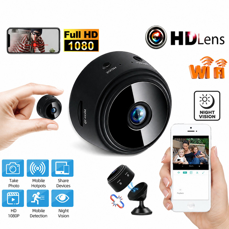 Mini Wireless Record Camera WiFi IP Home Security DVR Night Vision HD USB 1080P