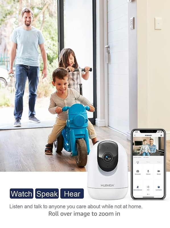 Smart PTZ Indoor Camera Baby Elderly Pet Home Security Nanny Cam gallery