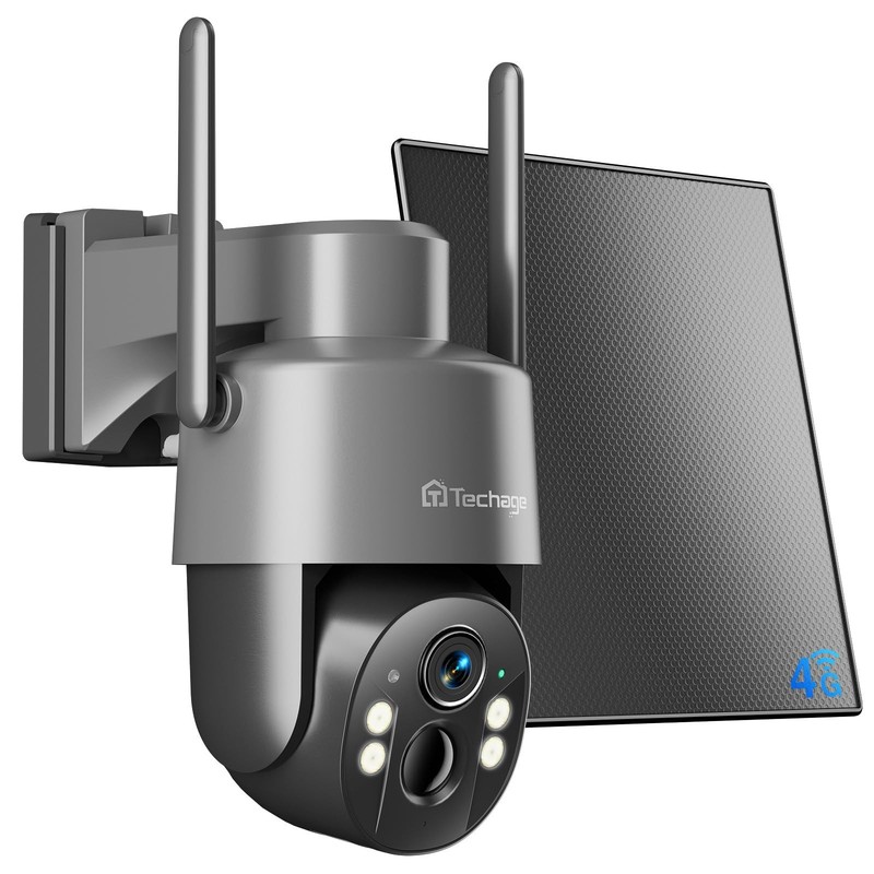 Camaras De Seguridad 2.5K 4G LTE Para Casa Exterior Inalambricas Con Panel Solar
