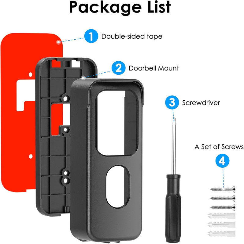 No Drill Blink Doorbell Camera Mount for All-New Blink Video Doorbell (2Nd Gen), gallery