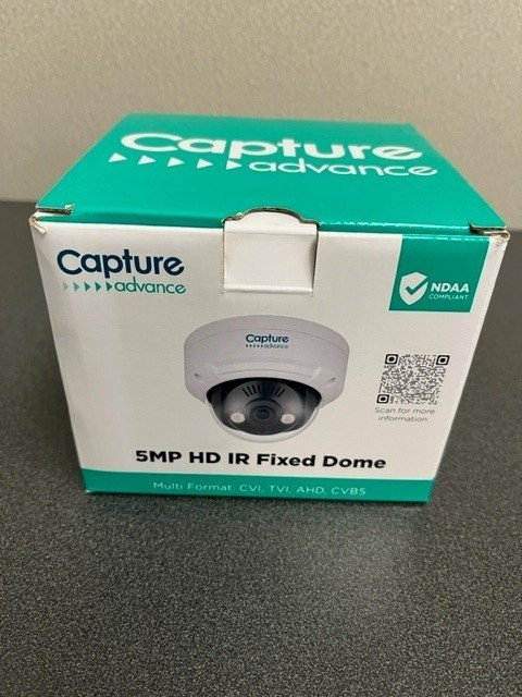 Capture Advance R2-HD5MPDME Fixed Dome Camera with R2-JNCBX656 Backbox included