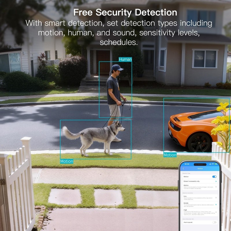 All-in-One 2.5K Security Camera Kit for Home with Motion Detection & Siren Alert gallery