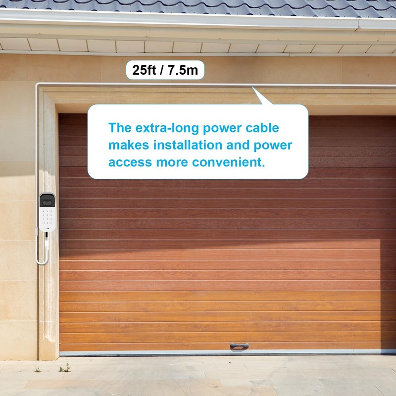 25ft Power Adapter Kit for myQ Smart Garage Video Keypad,Angle Adjustable(40 ... gallery