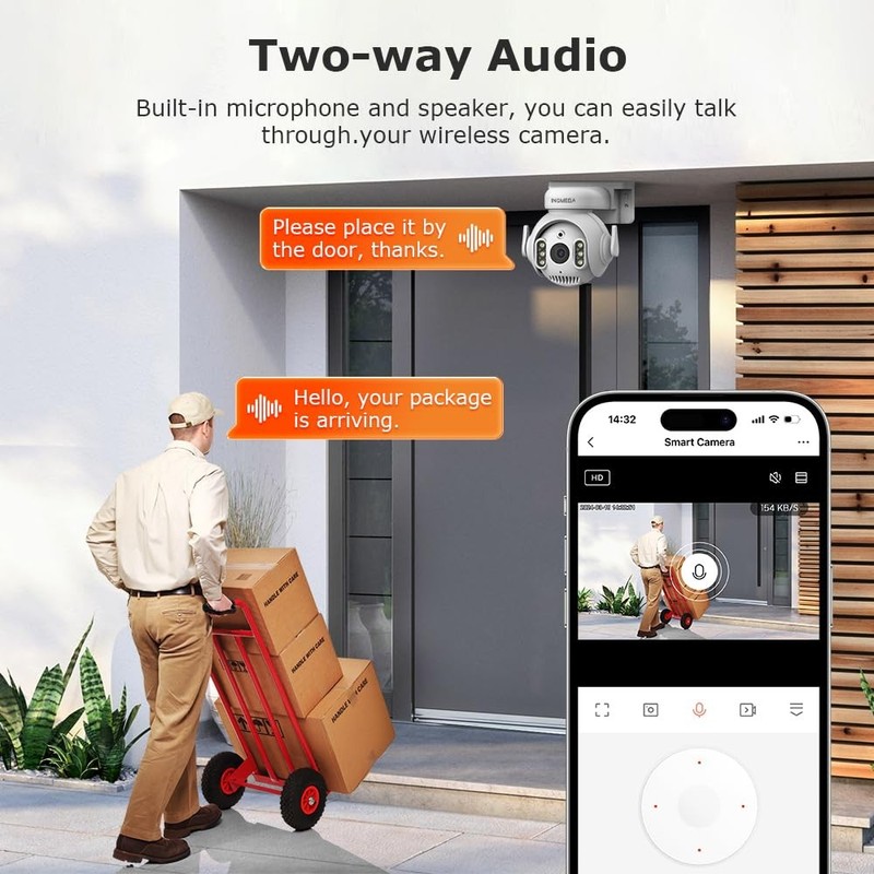5MP TUYA Smart Camera,Security Home Surveillance Camera with 2.4G WiFi,2-Way ... gallery