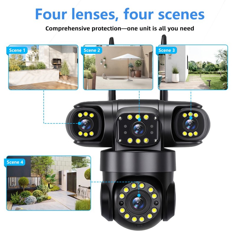 Solar Security Camera Outdoor 4G Pan & Tilt Night Vision 2-Way Talk Surveillance gallery