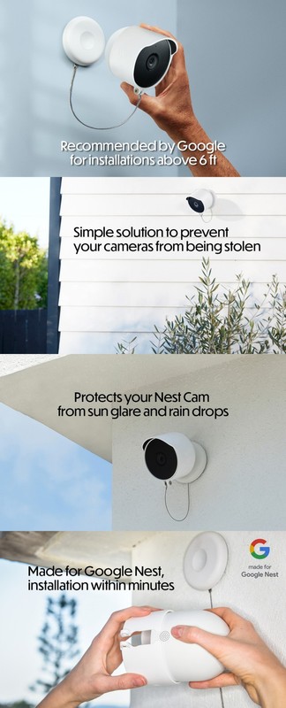 Anti-Theft Mount for Google Nest Cam Outdoor or Indoor, Battery-Made for Google gallery
