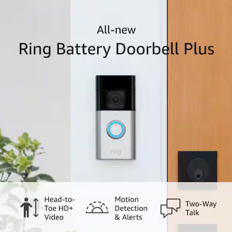 Ring Essential Kit with Battery Doorbell Plus and Indoor Cam gallery