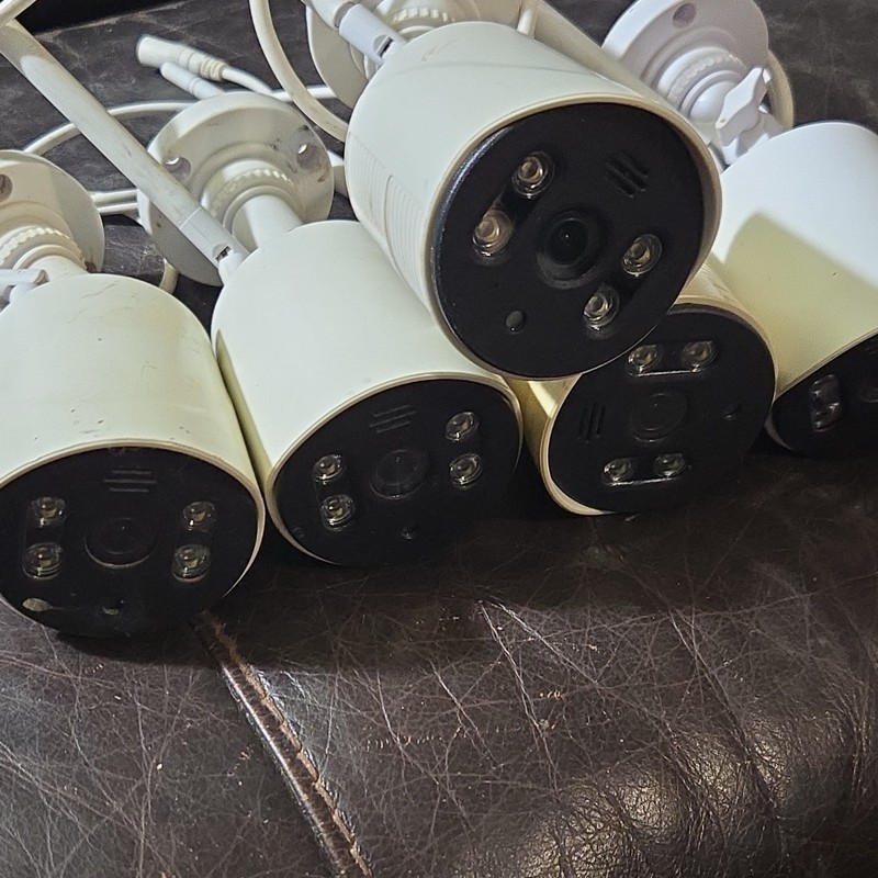 5 White Wireless Bullet Security Cameras Night Vision gallery
