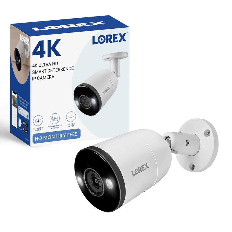 Outdoor 4K IP Bullet Security Camera – 2-Way Talk, Color Night Vision, IP67