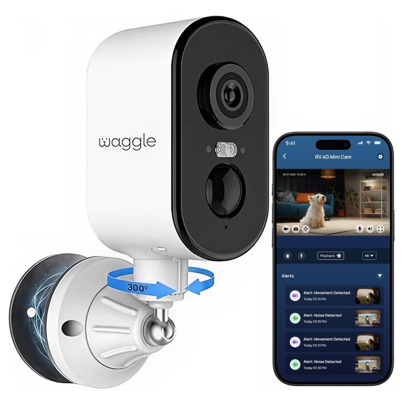 4G LTE Security Camera with SIM Card, 2K HD Pet Monitor, 300° Pan, No WiFi, Nigh gallery
