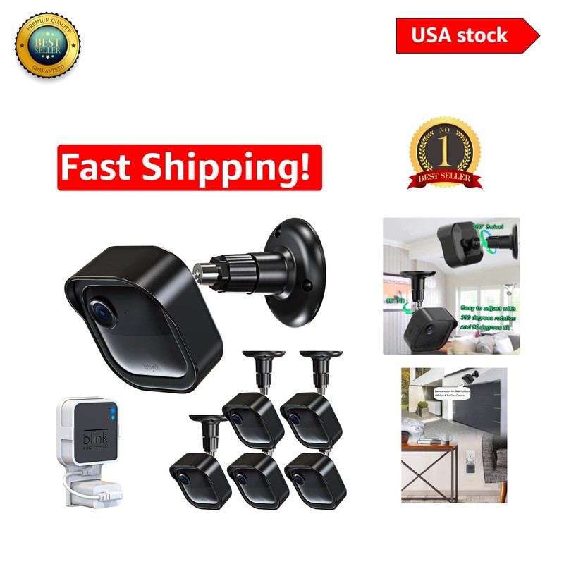 All-New 5 Pack Blink Outdoor Camera Mount – Adjustable & Stylish Black Design