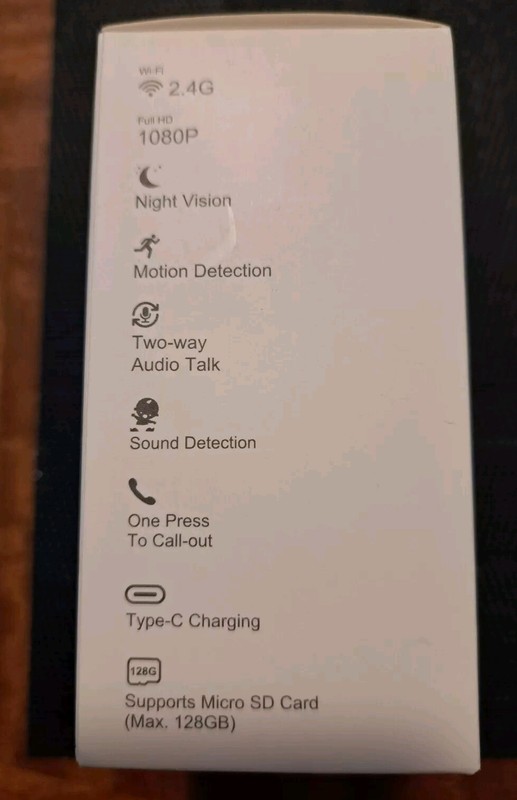 Smartklik 1080p HD Motion Detection Indoor Camera, View Using App., 2.4G NEW gallery