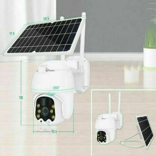 Full HD 1080p 5.0mp Ptz Wireless Outdoor Camera With Solar Panel Wifi gallery