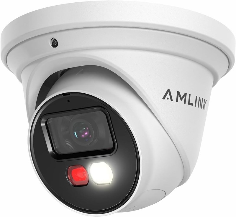 Amcrest 4K AI PoE Outdoor Security Turret IP Camera - White gallery