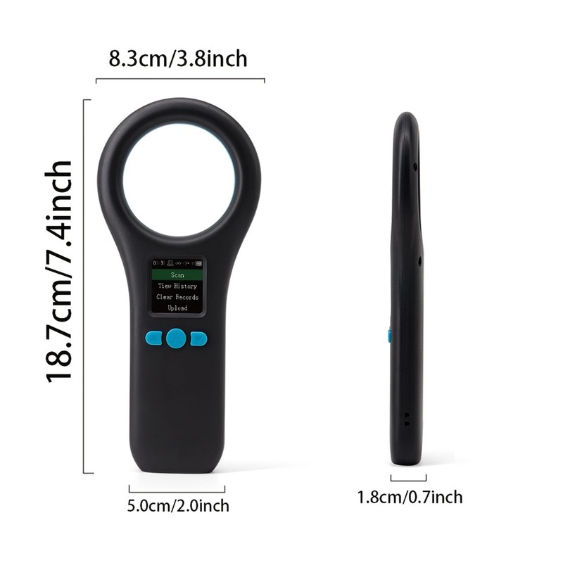 Treamvp Pet Microchip Scanner, ISO11784/85/FDX-B/EMID Handheld Animal Micro C... gallery