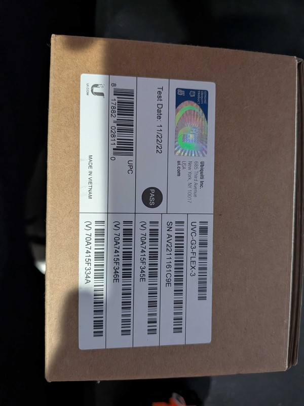 Ubiquiti UniFi G3 Flex 3-Pack UVC-G3-FLEX-3 1080p PoE Security Camera NEW SEALED gallery
