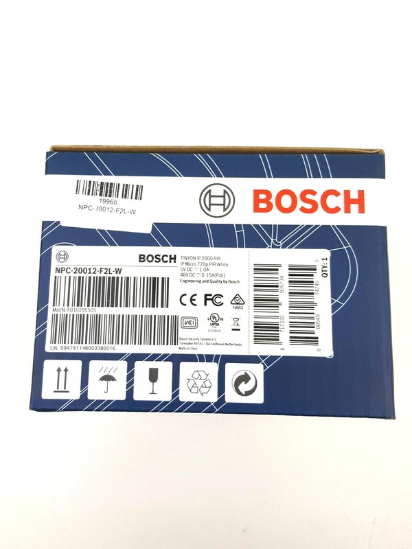 BOSCH SECURITY CAMERA IP NETWORK MICROPHONE SPEAKER PIR AUDIO 2-WAY INDOOR 720P gallery