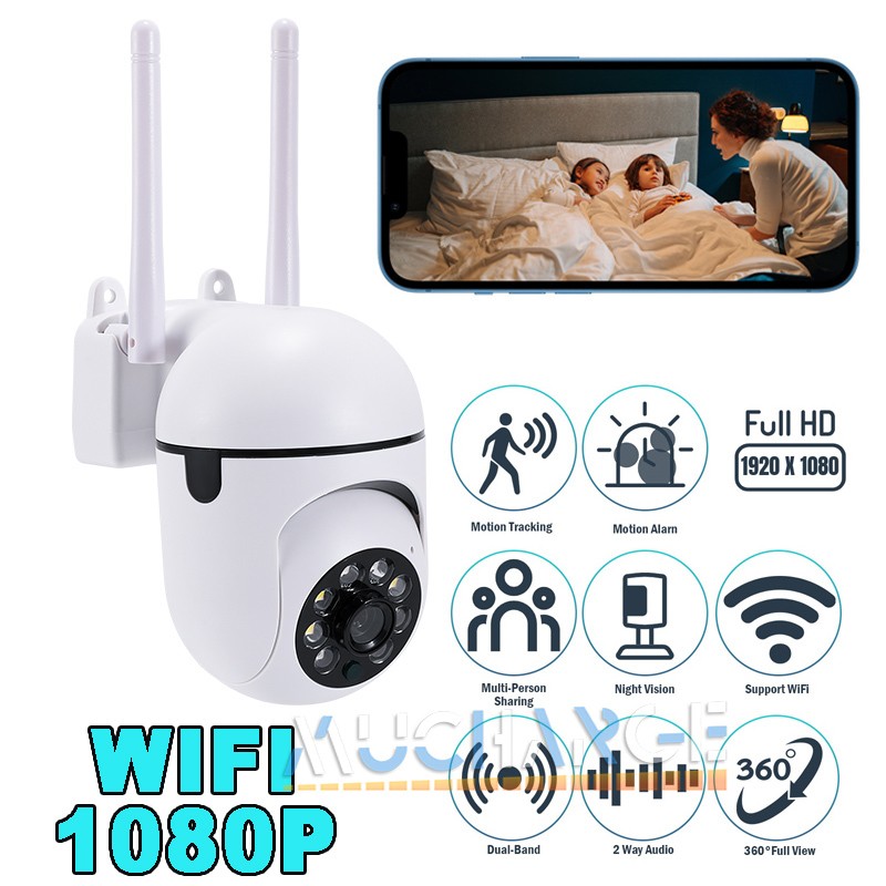 2PACK Mini Camera 360° 1080P Light Bulb Security Camera Wi-Fi Night Smart Home gallery