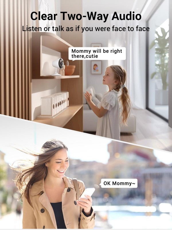 Indoor/Outdoor Wi-Fi Security Camera 5G/2.4G, Color Night Vision, 2-Way Audio, 2 gallery
