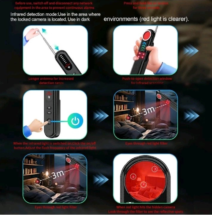 Hidden Camera Detector 2025 Camera Detector, Hidden Device GPS Detector-Free S&H gallery