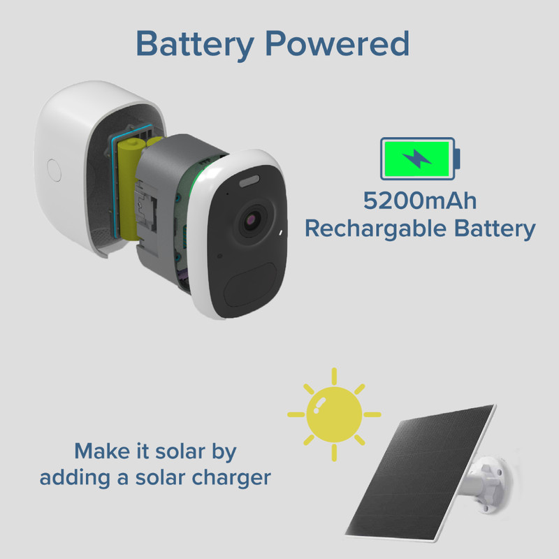 1080P Home Wireless Battery Security Camera w/Solar Panel gallery