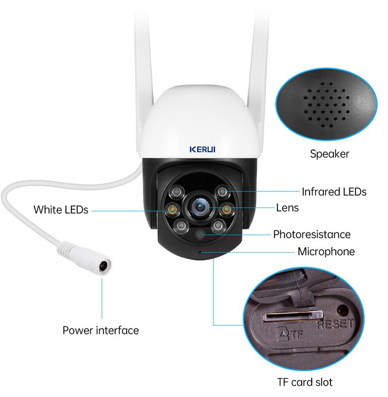 5MP WiFi Wireless IP Camera Tuya Smart Home Security Auto Tracking Outdoor Lot gallery