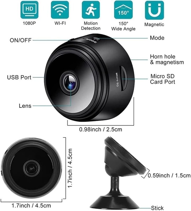 Mini Camera WiFi Security Protection Video Surveillance 1080P BRAND NEW