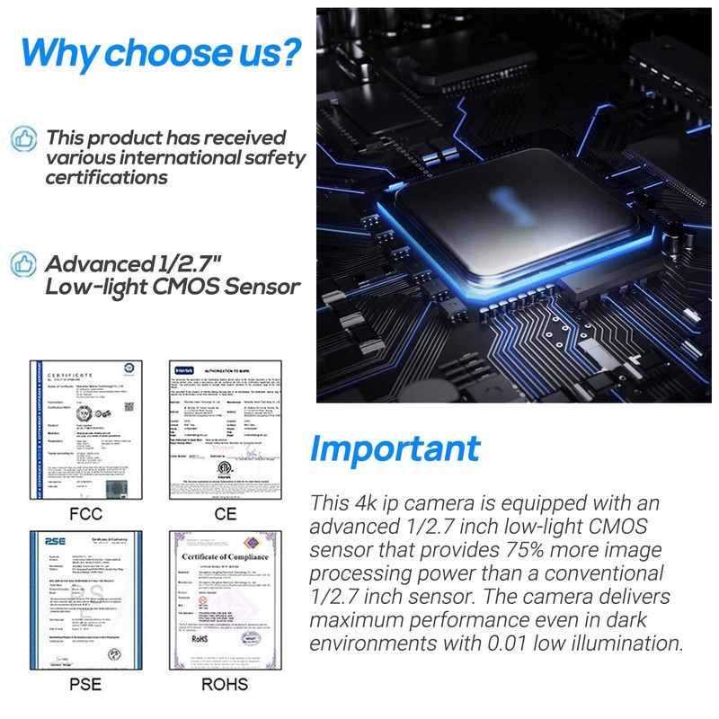 4K 8MP PoE IP Outdoor, 4K PoE Turret with Human Vehicle Detection, 2.8mm Lens... gallery