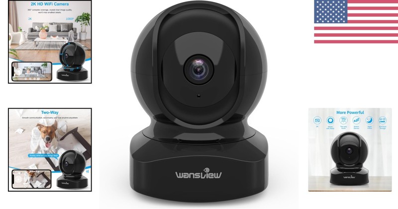 2K WiFi Security Camera with Two-Way Audio & Night Vision for Home Monitoring gallery