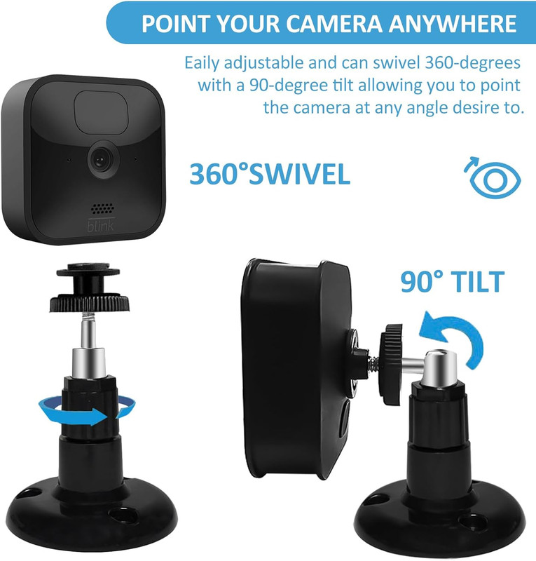 Blink Outdoor Camera Mount, 360 Degree Adjustable Indoor/Outdoor Wall Mount gallery