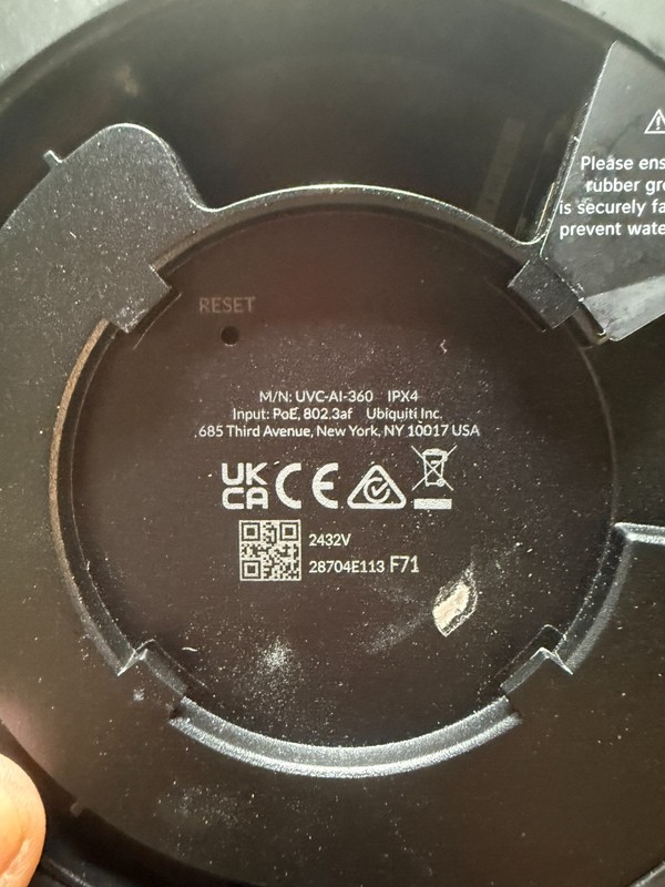 *USED (5) Ubiquiti UVC-AI-360 UniFi Protect AI 360 IPX4 PoE Security Camera gallery