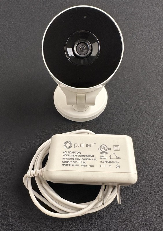 Alarm.com ADC-V521IR 1080P Indoor WiFi IP Video Camera W/ Pulzhen Power Adapter