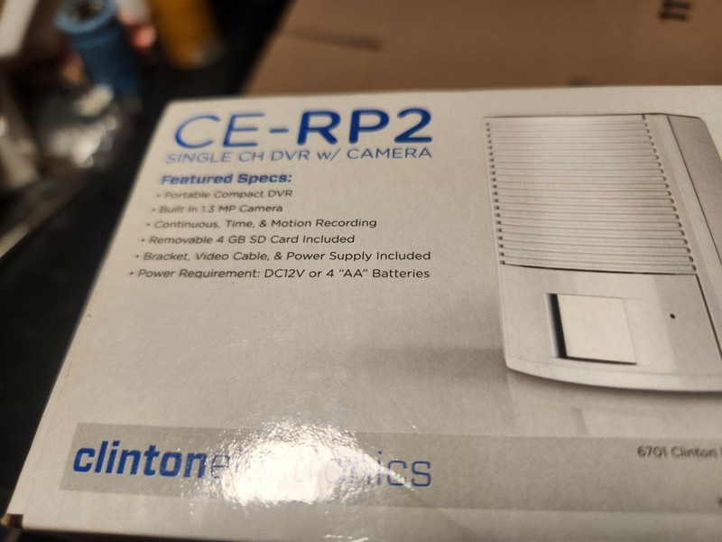 Brand New-Clinton electronics CE-RP2 DVR Single Channel W/ Camera gallery