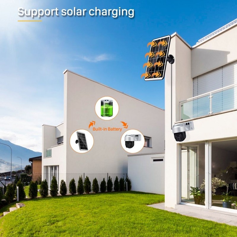 2MP Wifi PTZ Camera Outdoor 1080P Solar Power Battery IP CCTV Wireless SmartCam gallery