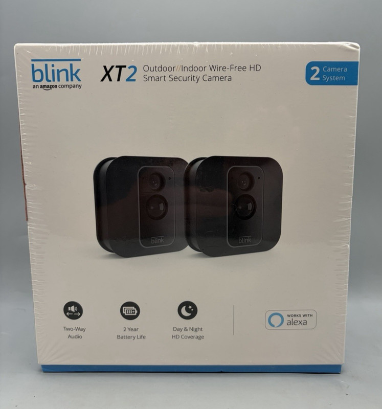 2 Blink XT2 Wi-Fi 1080p Indoor/Outdoor Security Cameras – Sealed