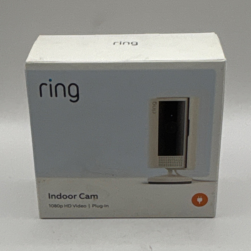 Ring Indoor Cam 1080p Wi-Fi Wired Plug-In Indoor IP Security Camera Alexa White