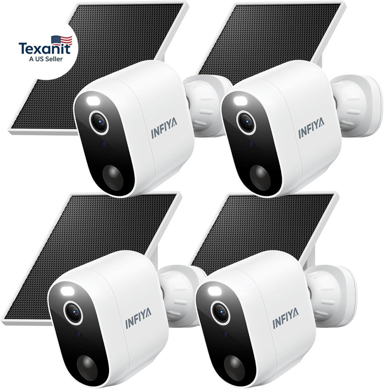 Security Cameras Wireless Outdoor-Solar&Battery Powered 2K 2.4G Cameras for Home