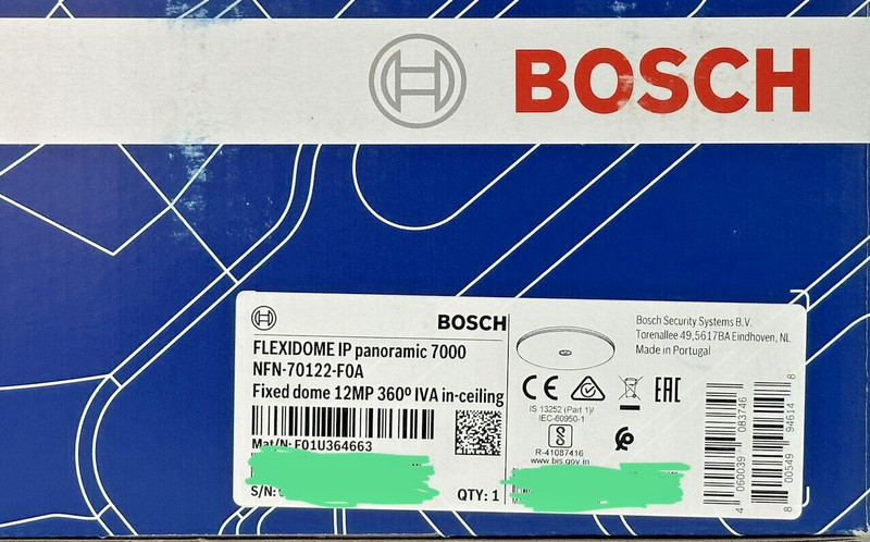 Bosch NFN-70122-F0A IP Fixed Dome 12MP 360º IVA Panoramic Flexidome Camera IC gallery