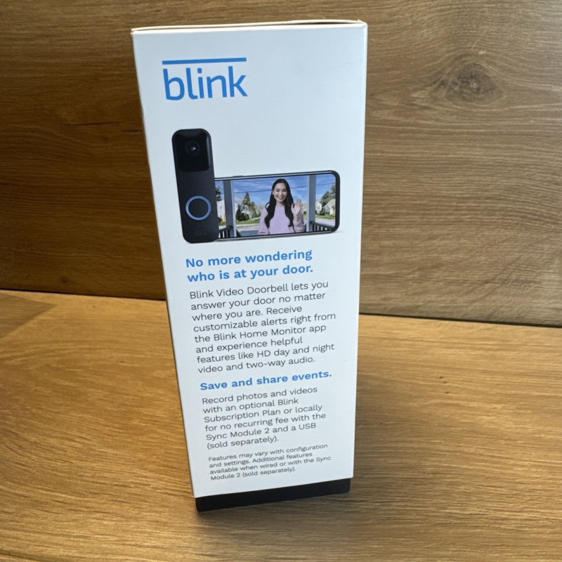Blink Video Doorbell Security Camera New In Box gallery
