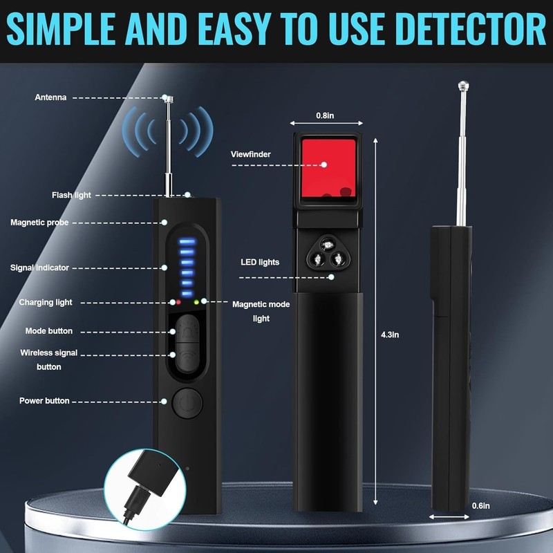 Hidden Camera Detectors, Anti-Spy Camera Finder Detector, Bug Detector, GPS H... gallery